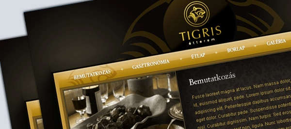 A Tigris Étterem honlapja