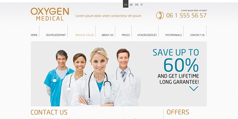 Oxygen Medical webes designja