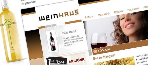 Weinhaus Cégbemutató weboldal