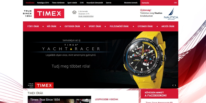 Timex Márkaoldal és webáruház
