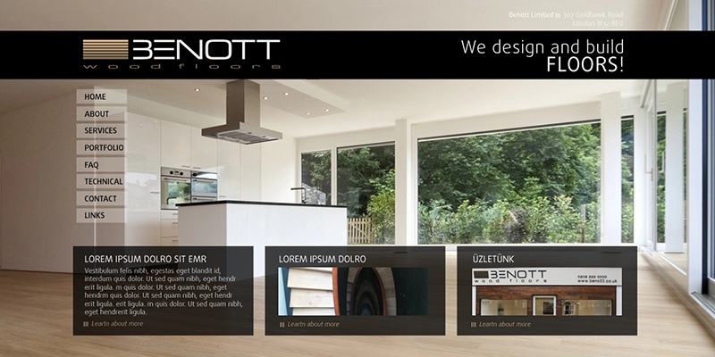 Benott Wood Floors weboldal