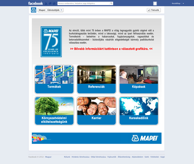 Mapei Facebook timeline grafika